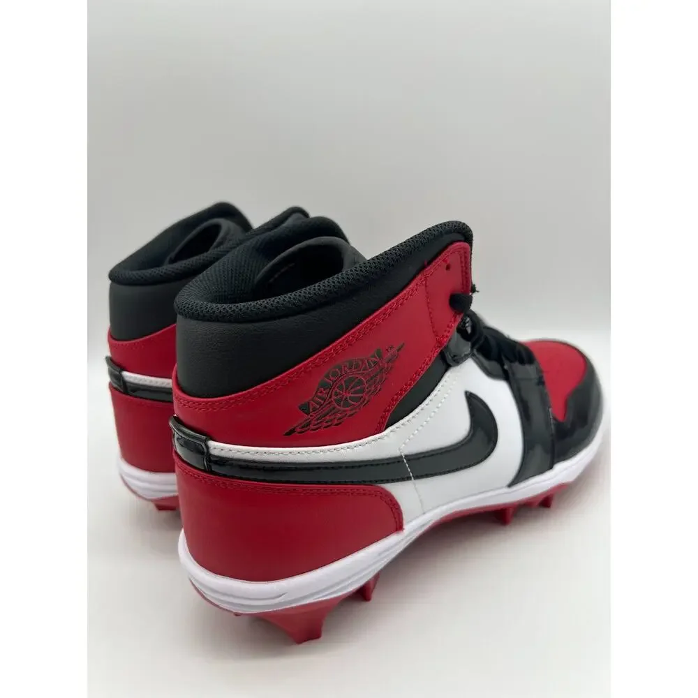 Jordan 1 Mid TD Cleat Bred Toe Men’s Size 11 Football Cleats FJ6805-601 New